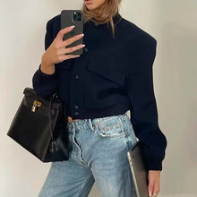 Load image into Gallery viewer, Bomber Jacket With Pockets