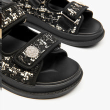 Load image into Gallery viewer, Slingback Tweed Dad Sandals