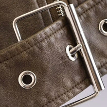 Load image into Gallery viewer, Oversized Faux Leather Crop Biker Jacket