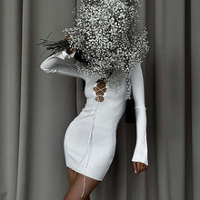 Load image into Gallery viewer, Tie Front Detail Knit Bodycon Dress