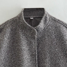 Load image into Gallery viewer, Oversized Woolen Bomber Jacket