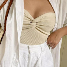 Load image into Gallery viewer, Knit Twist Front Bandeau Top
