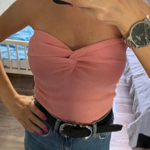 Load image into Gallery viewer, Knit Twist Front Bandeau Top