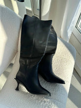 Load image into Gallery viewer, Genuine Leather Slip On Knee Boots