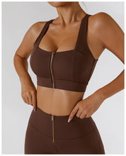 Load image into Gallery viewer, Two Piece Front Zipper Yoga Set