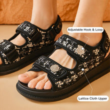 Load image into Gallery viewer, Slingback Tweed Dad Sandals