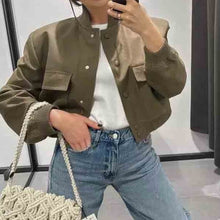 Load image into Gallery viewer, Bomber Jacket With Pockets