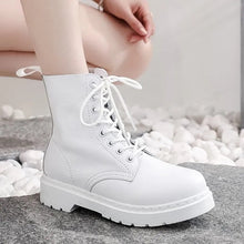 Load image into Gallery viewer, Leather Lace Up Ankle Boots