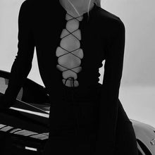 Load image into Gallery viewer, Tie Front Detail Knit Bodycon Dress
