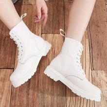 Load image into Gallery viewer, Leather Lace Up Ankle Boots