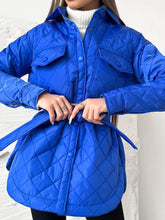 Load image into Gallery viewer, Quilted Belted Parka Jacket
