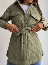 Load image into Gallery viewer, Quilted Belted Parka Jacket
