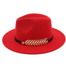 Load image into Gallery viewer, Gold Deatail Fedora Hat