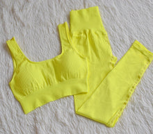 Load image into Gallery viewer, 2 Piece High Waist Seamless Yoga Set