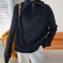 Load image into Gallery viewer, Knitted Zip Front Sweater