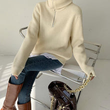 Load image into Gallery viewer, Knitted Zip Front Sweater