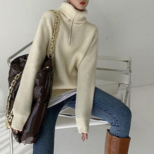 Load image into Gallery viewer, Knitted Zip Front Sweater