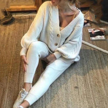 Load image into Gallery viewer, Knitted Two Piece Lounge Set