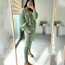 Load image into Gallery viewer, Knitted Two Piece Lounge Set