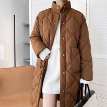 Load image into Gallery viewer, Quilted Cotton-padded Midi Puffer Coat