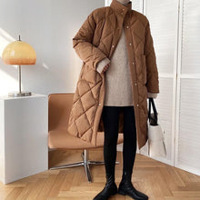 Load image into Gallery viewer, Quilted Cotton-padded Midi Puffer Coat