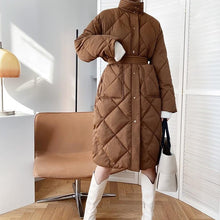 Load image into Gallery viewer, Quilted Cotton-padded Midi Puffer Coat