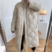Load image into Gallery viewer, Quilted Cotton-padded Midi Puffer Coat