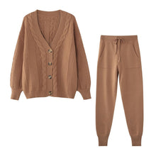 Load image into Gallery viewer, Knitted Two Piece Lounge Set