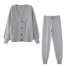 Load image into Gallery viewer, Knitted Two Piece Lounge Set