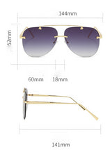 Load image into Gallery viewer, Faded Lens Oversized Aviator Sunglasses