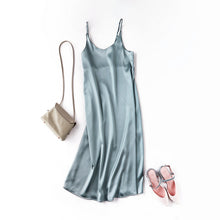 Load image into Gallery viewer, Satin Strappy Midi Dress