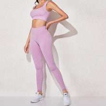 Load image into Gallery viewer, Ribbed Seamless 3 Piece Gym Set