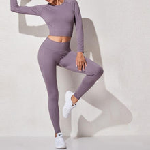 Load image into Gallery viewer, Ribbed Seamless 3 Piece Gym Set