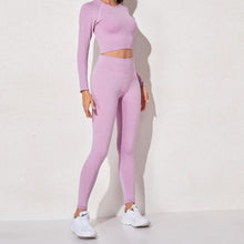 Load image into Gallery viewer, Ribbed Seamless 3 Piece Gym Set