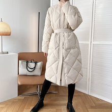 Load image into Gallery viewer, Quilted Cotton-padded Midi Puffer Coat