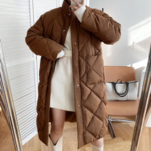 Load image into Gallery viewer, Quilted Cotton-padded Midi Puffer Coat