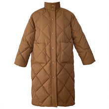 Load image into Gallery viewer, Quilted Cotton-padded Midi Puffer Coat