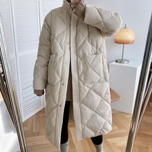 Load image into Gallery viewer, Quilted Cotton-padded Midi Puffer Coat
