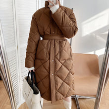 Load image into Gallery viewer, Quilted Cotton-padded Midi Puffer Coat