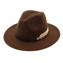 Load image into Gallery viewer, Gold Deatail Fedora Hat