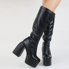 Load image into Gallery viewer, Slip On Platform Heeled Boots