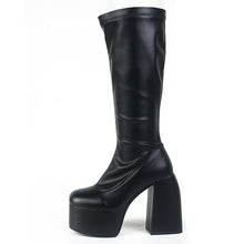 Load image into Gallery viewer, Slip On Platform Heeled Boots