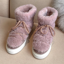 Load image into Gallery viewer, Laced Wool Snow Boots