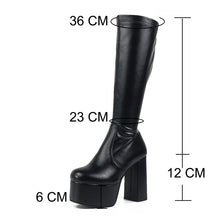 Load image into Gallery viewer, Slip On Platform Heeled Boots