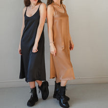 Load image into Gallery viewer, Satin Strappy Midi Dress