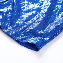 Load image into Gallery viewer, Sequin Ruched Oversized Cuff Shirt Dress