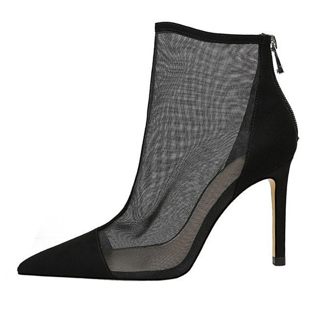 Mesh Ankle Heels