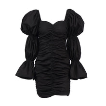 Load image into Gallery viewer, Puff Sleeve Backless Bodycon Mini Dress
