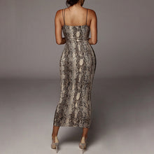 Load image into Gallery viewer, Animal Print Bodycon Maxi Dress
