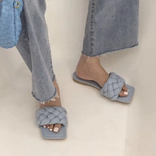 Load image into Gallery viewer, Woven Flat Slider Sandal
